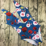 Sexy One Piece Swimsuit Monokini Floral Print