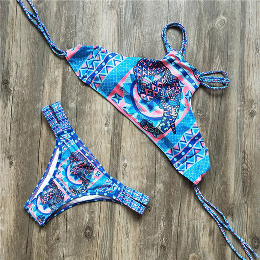 High Neck Tank Crop Top Bikini